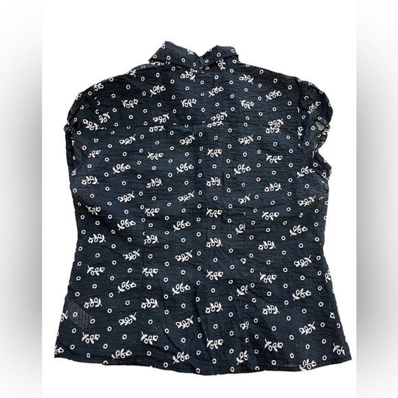 MICHAEL Kors Button Down Cap Sleeve Blouse - Size 12P - Picture 9 of 11